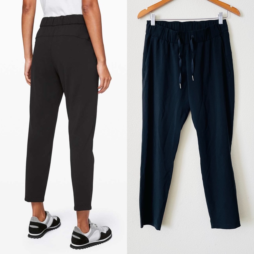 Lululemon SIZE 6 On The Fly 7/8 black pants